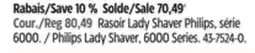 Canadian Tire Philips Lady Shaver, 6000 Series offer
