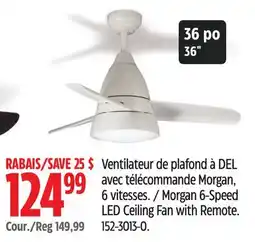 Canadian Tire Noma Morgan 6-Speed LED Ceiling Fan with Remote offer