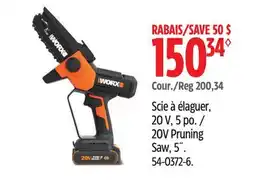 Canadian Tire WORX 20V Pruning Saw offer