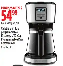 Canadian Tire 12-Cup Programmable Drip Coffeemaker offer