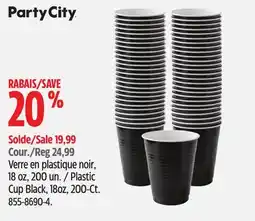 Canadian Tire Party City Plastic Cup Black, 18oz, 200-Ct offer