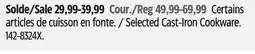 Canadian Tire Lagostina Selected Cast-Iron Cookware offer
