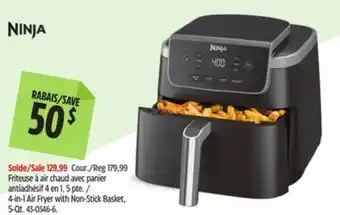 Canadian Tire Ninja 4-in-1 Air Fryer with Non-Stick Basket, 5-Qt offer