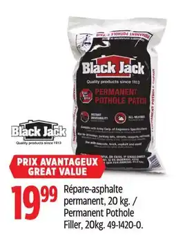 Canadian Tire Black Jack Permanent Pothole Filler offer
