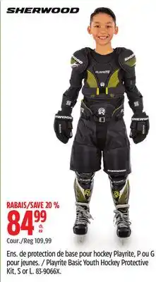 Canadian Tire sherwood Playrite Basic Youth Hockey Protective Kit, S or L offer