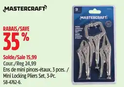 Canadian Tire Mastercraft Mini Locking Pliers Set, 3-Pc offer