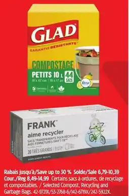 Canadian Tire Selected Compost, Recycling and Garbage Bags offer