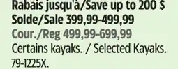 Canadian Tire Selected Kayaks offer