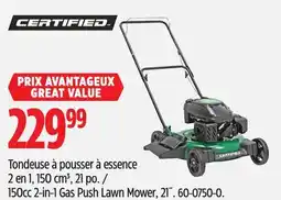 Canadian Tire CERTIFIED 150cc 2-in-1 Gas Push Lawn Mower, 21˝ offer