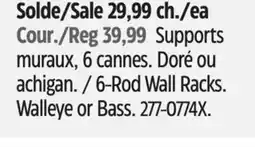 Canadian Tire Old Cedar 6-Rod Wall Racks. Walleye or Bass offer