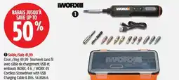Canadian Tire WORX 4V Cordless Screwdriver with USB Charging Cable & Bits offer