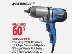 Canadian Tire Mastercraft 1⁄2˝ Impact Wrench, 7.5A offer
