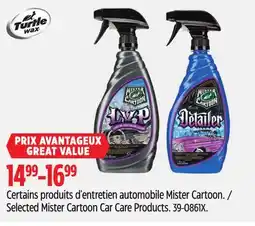 Canadian Tire Turtle Wax Selected Mister Cartoon Car Care Products offer