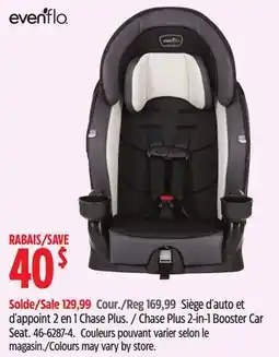 Canadian Tire Evenflo Chase Plus 2-in-1 Booster Car Seat offer