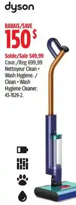 Canadian Tire Dyson Clean + Wash Hygiene Cleaner offer