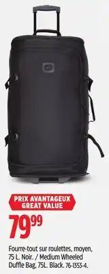 Canadian Tire Outbound Medium Wheeled Duffle Bag offer