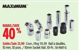 Canadian Tire MAXIMUM 10mm Socket Rail, 10-Pc offer