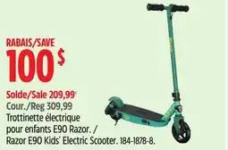 Canadian Tire Razor E90 Kids' Electric Scooter offer