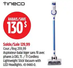 Canadian Tire T1 Cordless Lightweight Stick Vacuum with LED Headlights offer