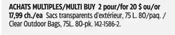 Canadian Tire Clear Outdoor Bags offer