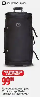Canadian Tire Outbound Large Wheeled Duffle Bag offer