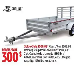 Canadian Tire Galvalume Plus Box Trailer, 4 x 7´ offer