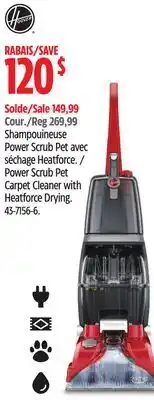 Canadian Tire Power Scrub Pet Carpet Cleaner with Heatforce Drying offer