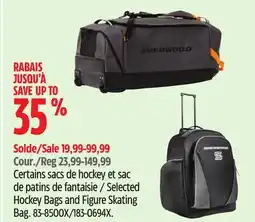 Canadian Tire Selected Hockey Bags and Figure Skating Bag offer