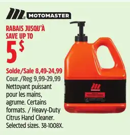 Canadian Tire MotoMaster Heavy-Duty Citrus Hand Cleaner offer