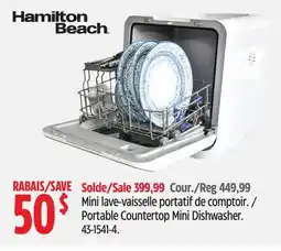 Canadian Tire Hamilton Beach Portable Countertop Mini Dishwasher offer