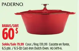 Canadian Tire PADERNO 6.5-Qt Cast-Iron Dutch Oven offer