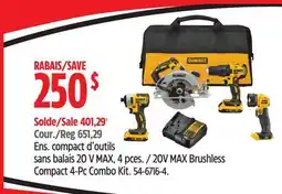 Canadian Tire 20V MAX Brushless Compact 4-Pc Combo Kit offer