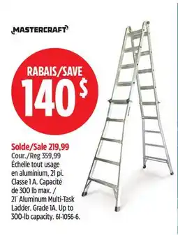 Canadian Tire Mastercraft 21´ Aluminum Multi-Task Ladder offer