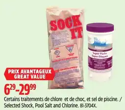 Canadian Tire Selected Shock, Pool Salt and Chlorine offer