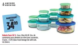 Canadian Tire Anchor Hocking 12-Pc Glass Food Storage Set with Lids offer