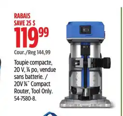 Canadian Tire Mastercraft 20V 1⁄4˝ Compact Router offer