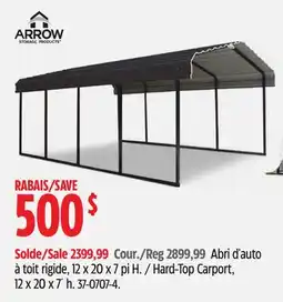 Canadian Tire ARROW Hard-Top Carport offer