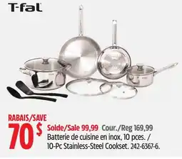 Canadian Tire T-fal 10-Pc Stainless-Steel Cookset offer
