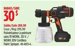 Canadian Tire WORX 20V Cordless Paint Sprayer offer