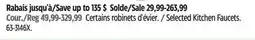 Canadian Tire Selected Kitchen Faucets offer