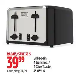 Canadian Tire Black & Decker 4-Slice Toaster offer