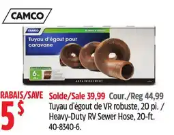 Canadian Tire Camco Heavy-Duty RV Sewer Hose, 20-ft offer