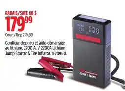 Canadian Tire MotoMaster 2200A Lithium Jump Starter & Tire Inflator offer