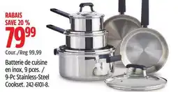 Canadian Tire Master Chef 9-Pc Stainless-Steel Cookset offer