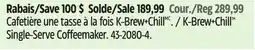 Canadian Tire keurig K-Brew+Chill Single-Serve Coffeemaker offer