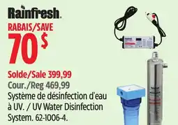 Canadian Tire Système de désinfection d'eau à UV offer