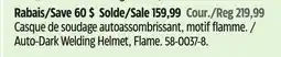 Canadian Tire Lincoln Auto-Dark Welding Helmet, Flame offer