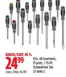 Canadian Tire Maximum 15-Pc Screwdriver Set offer
