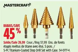 Canadian Tire 5-Pc Titanium-Coated Step Drill Set with Case offer