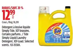 Canadian Tire Tide Simply Liquid Laundry Detergent, 107-Load offer